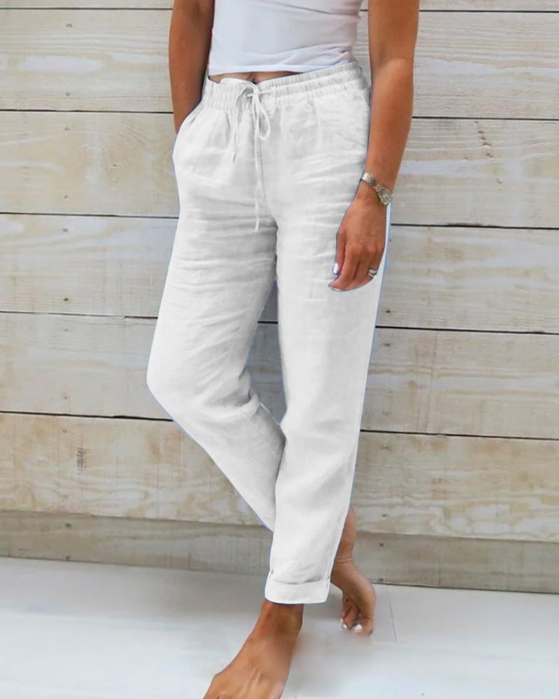 Comfortable linen trousers