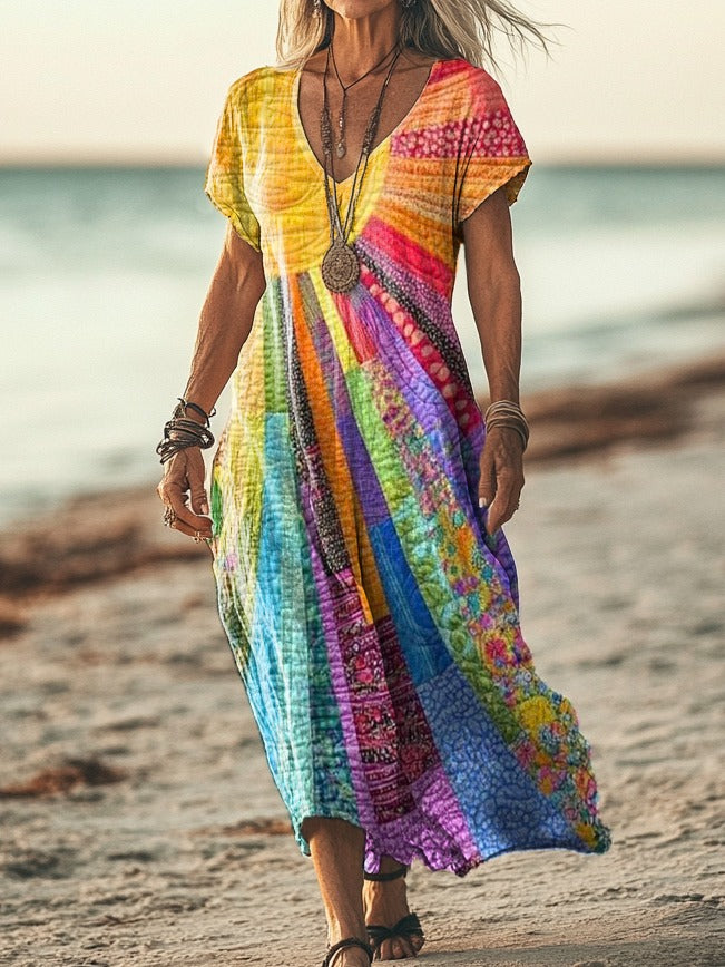 Grace - Bohemian Sun Design Dress