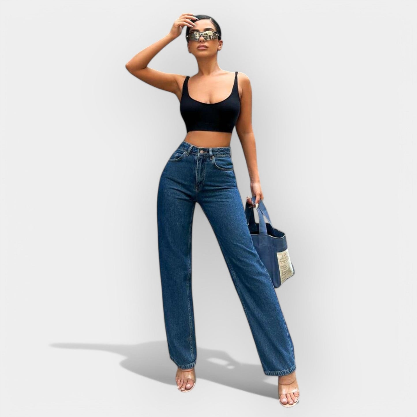 High-Rise Wide-Leg Denim