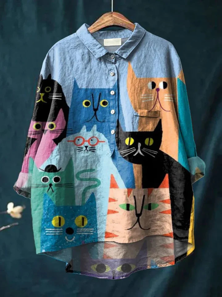 Vianne™ Cat Art Shirt