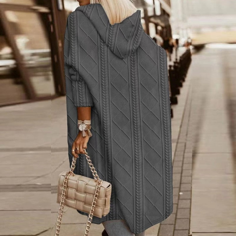 Jelone™ Extended Length Hooded Cardigan