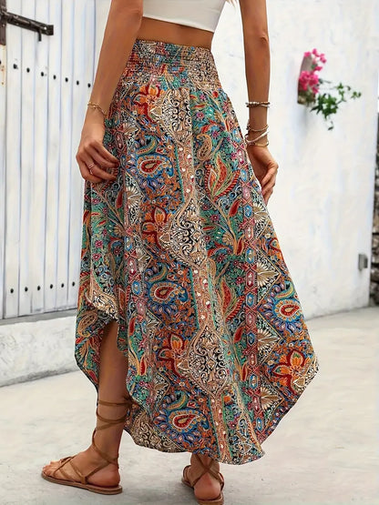 Coloured boho skirt