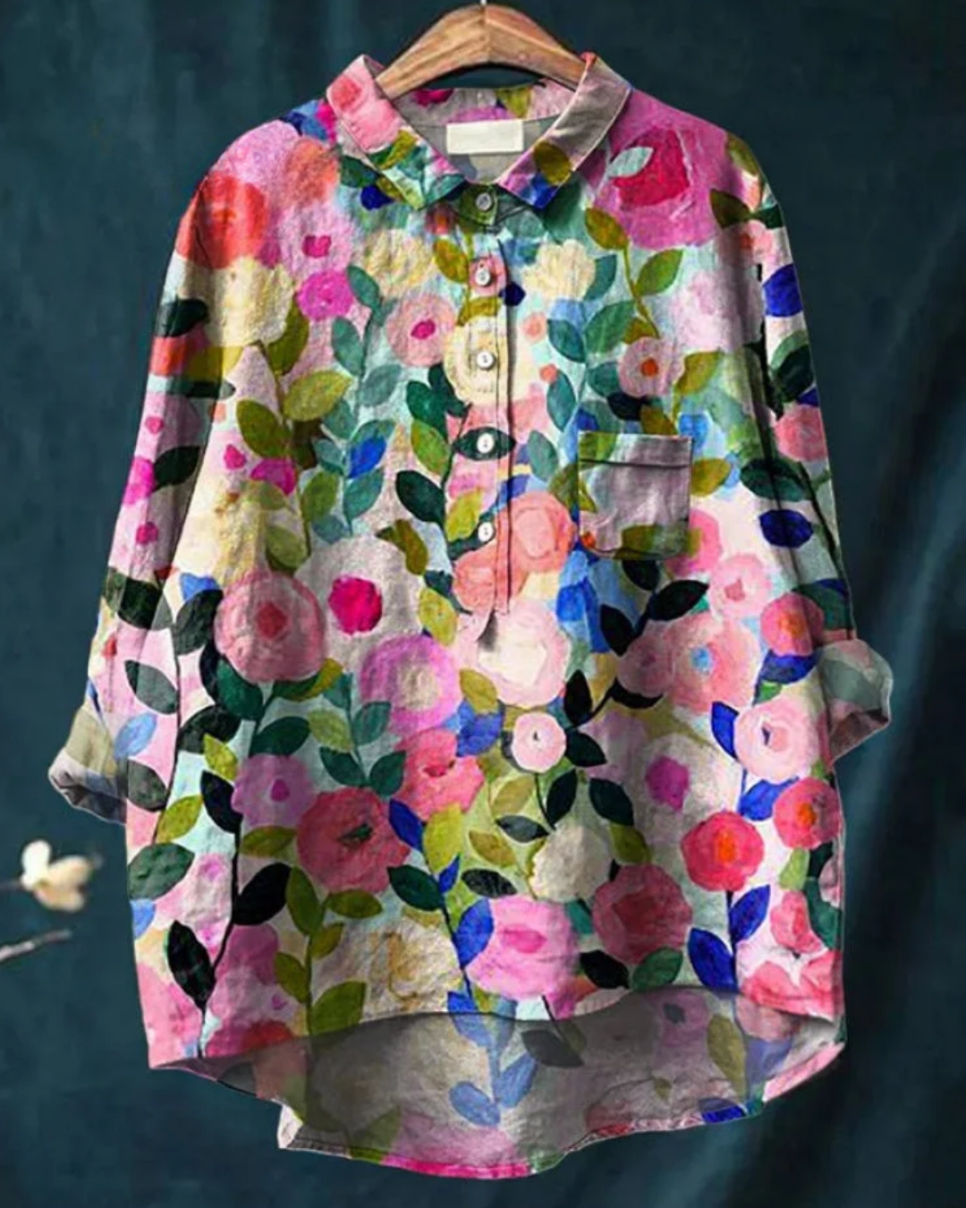 Jenny™ Stylish Floral Button-Down Shirt