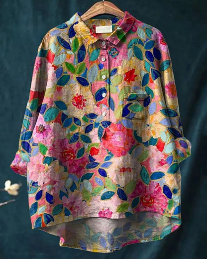 Jenny™ Stylish Floral Button-Down Shirt