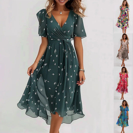 Aubrey™ Elegant Printed Dress