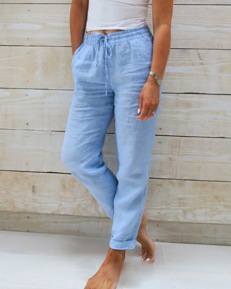 Comfortable linen trousers