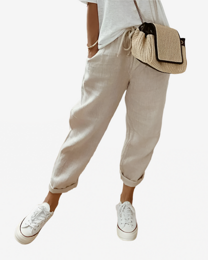 Casual linen trousers