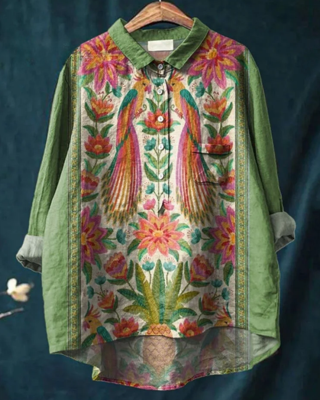 Jenny™ Stylish Floral Button-Down Shirt