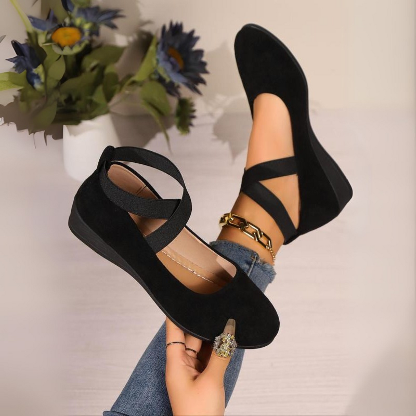 Delphine™ | Comfort Wedge Ballet Flats