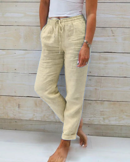 Comfortable linen trousers