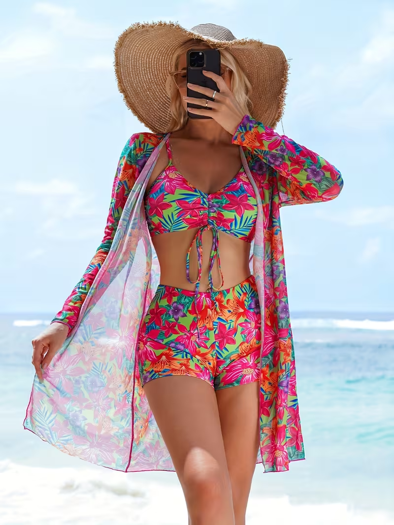Susanna™ Printed 3-Piece bikini set