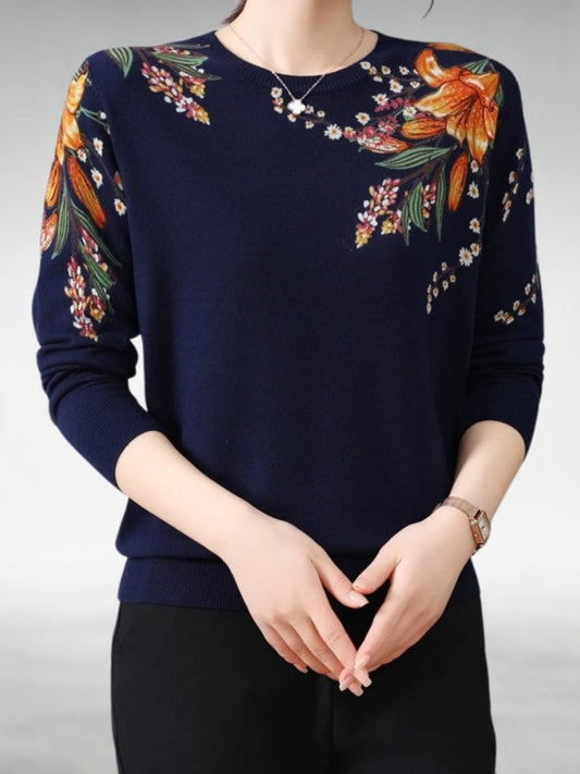Alannah™ Elegant Floral Knit Jumper