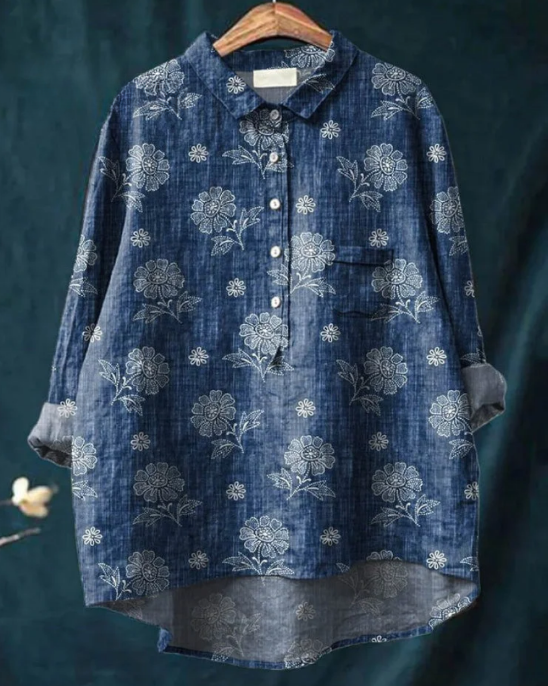 Jenny™ Stylish Floral Button-Down Shirt