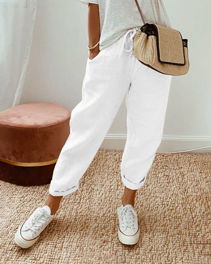 Casual linen trousers