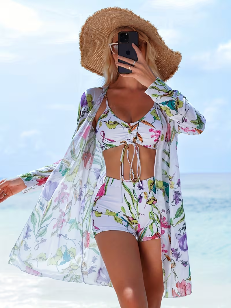 Susanna™ Printed 3-Piece bikini set