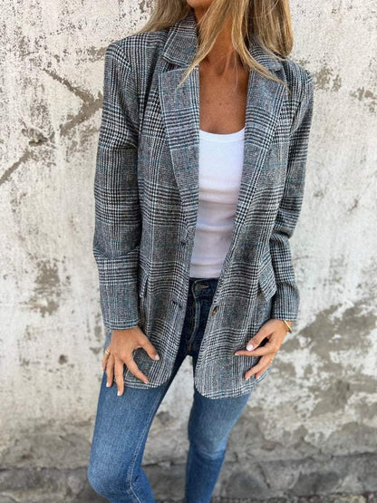 Milly™ Stylish checkered blazer