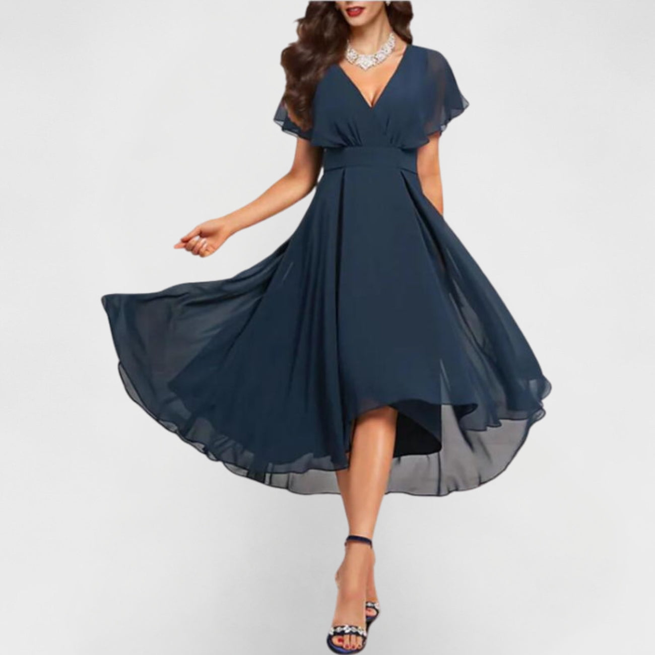 Clara V-Neck A-Line Dress
