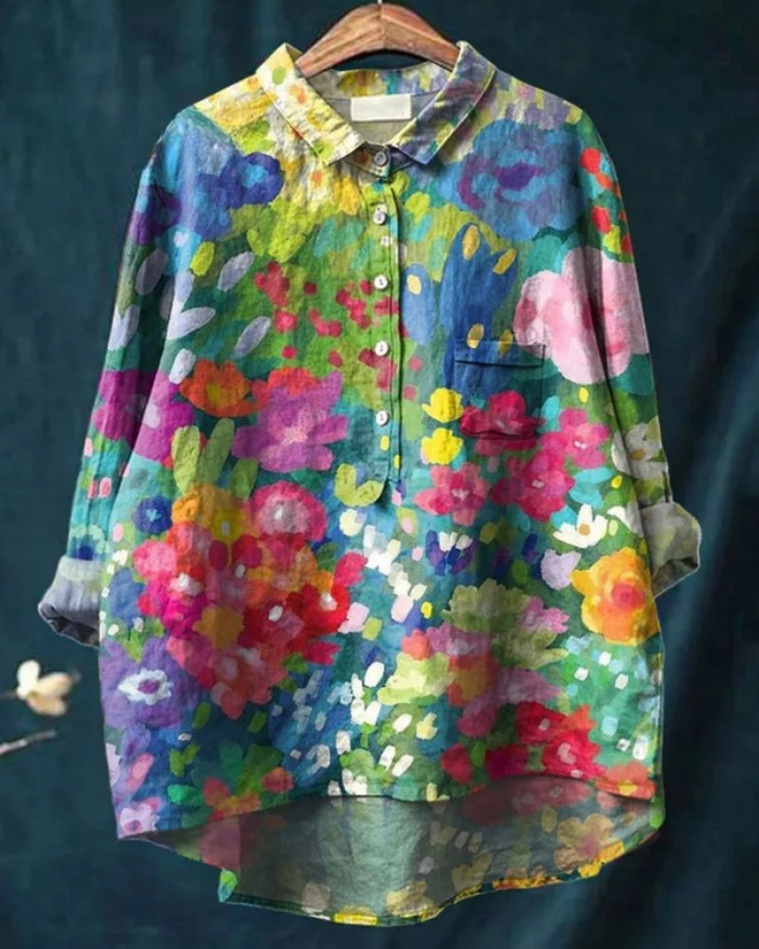 Jenny™ Stylish Floral Button-Down Shirt