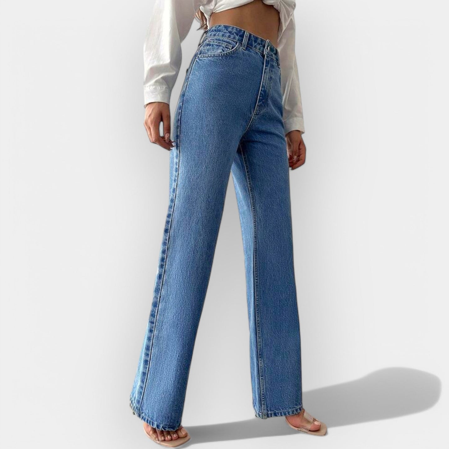 High-Rise Wide-Leg Denim