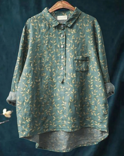 Jenny™ Stylish Floral Button-Down Shirt