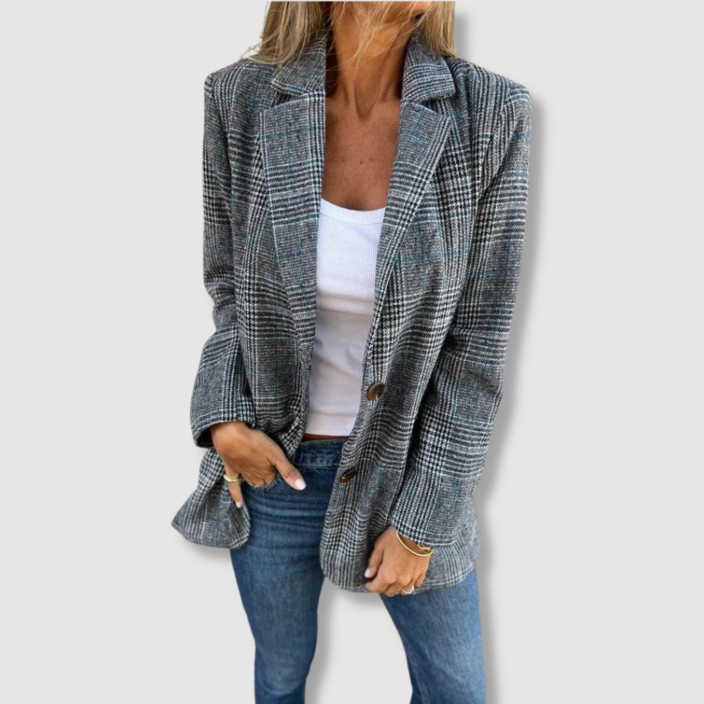 Milly™ Stylish checkered blazer
