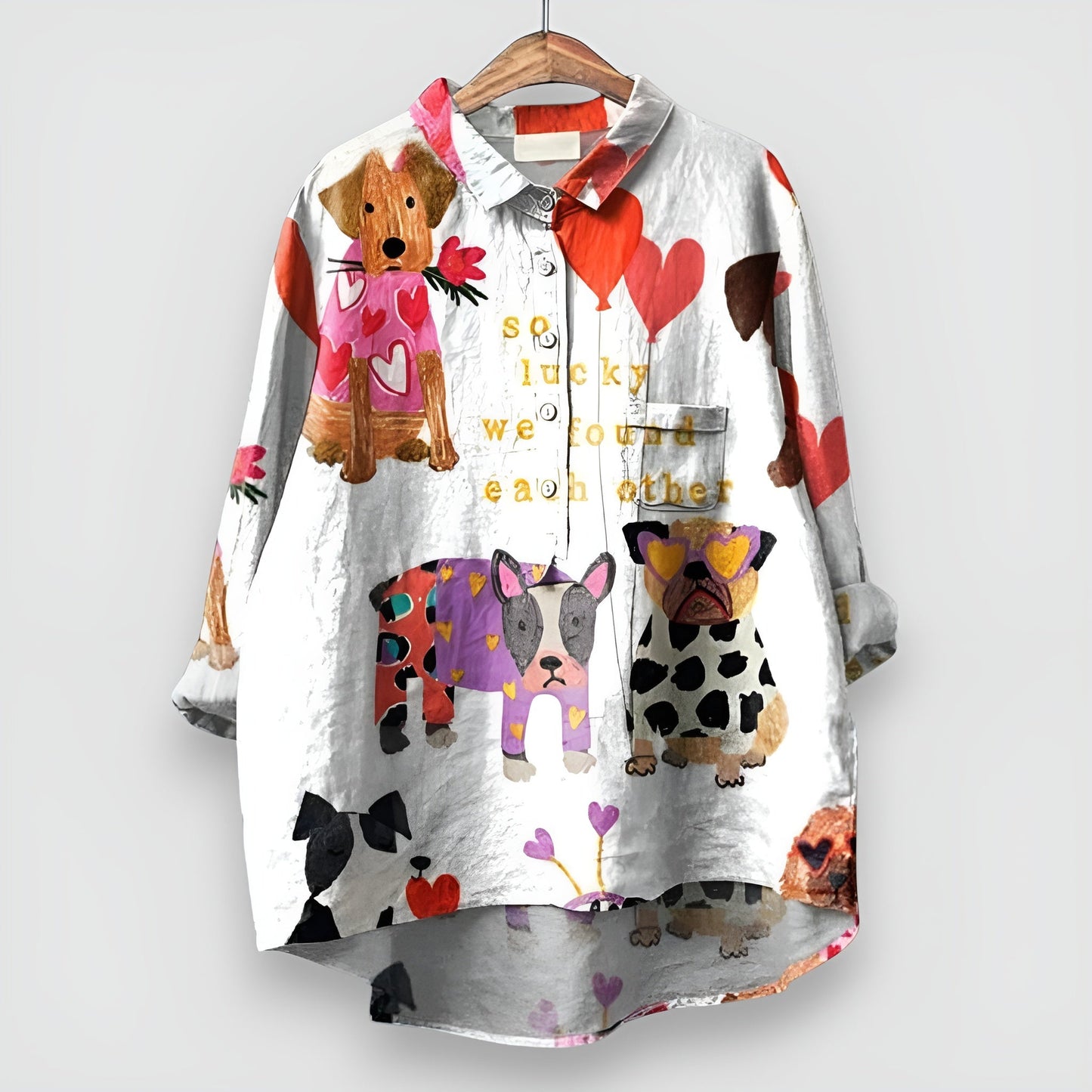 Geraldine™ Women's Shirt with Dog Print