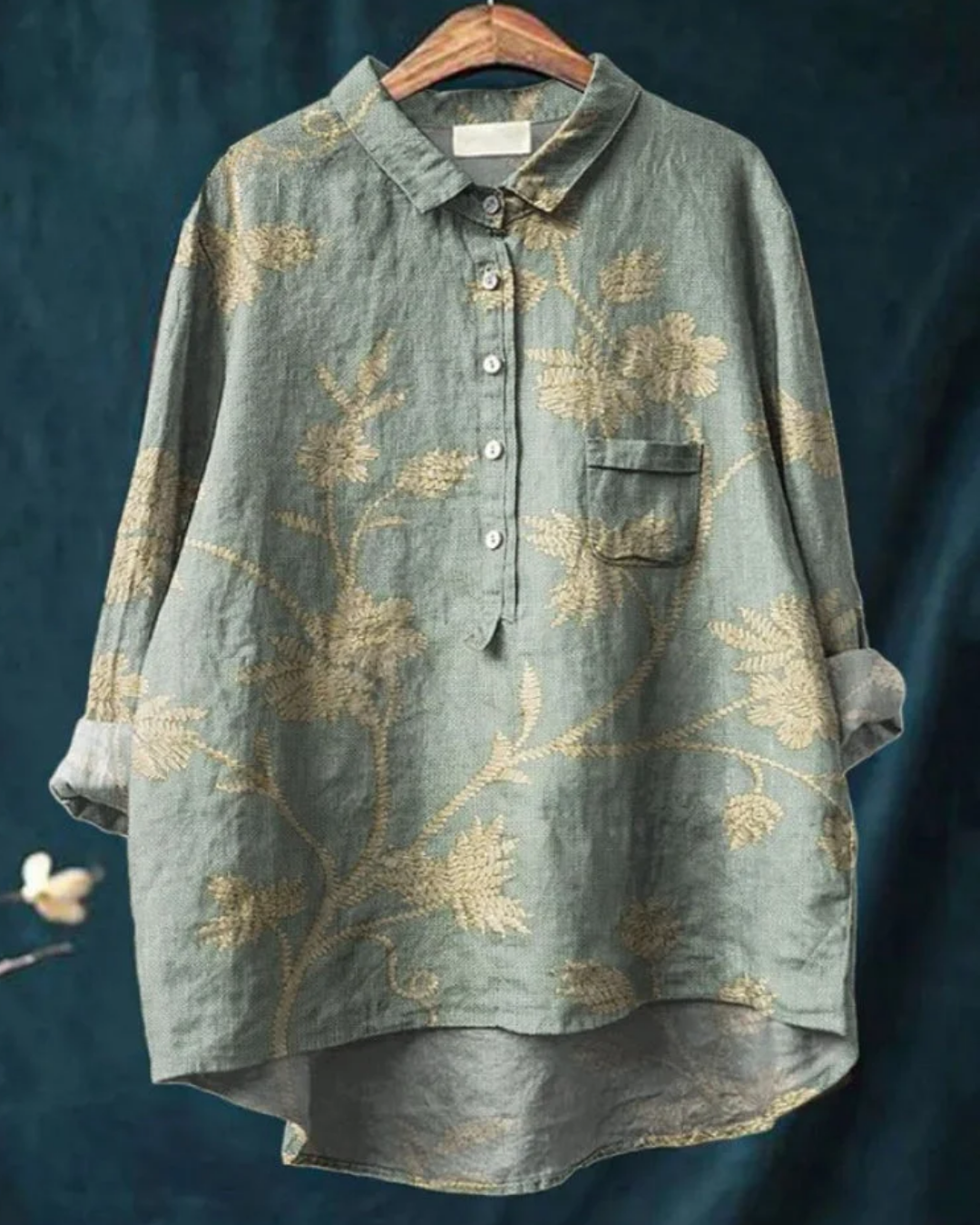 Jenny™ Stylish Floral Button-Down Shirt