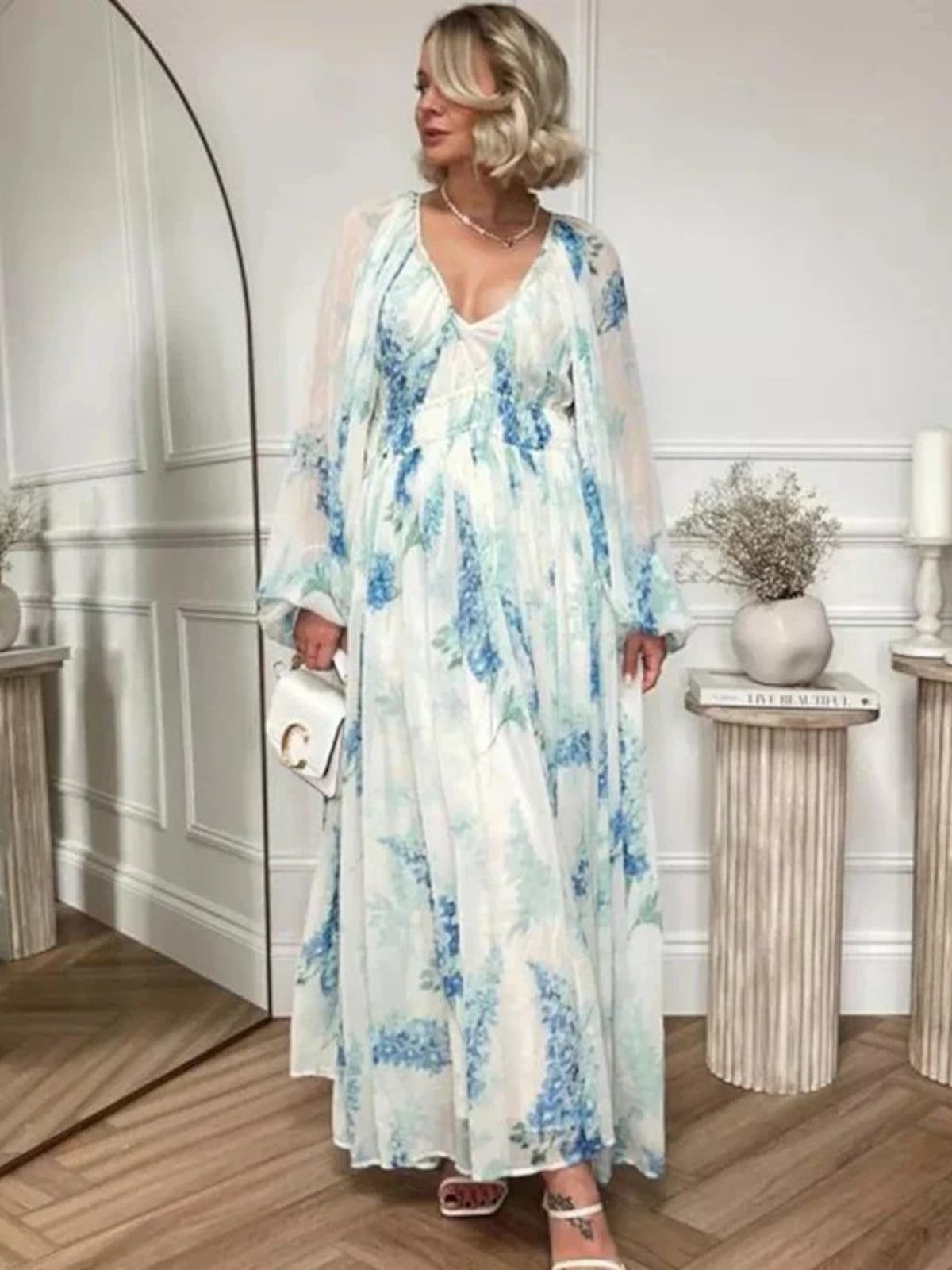 Nora Blue Ocean Maxi Dress