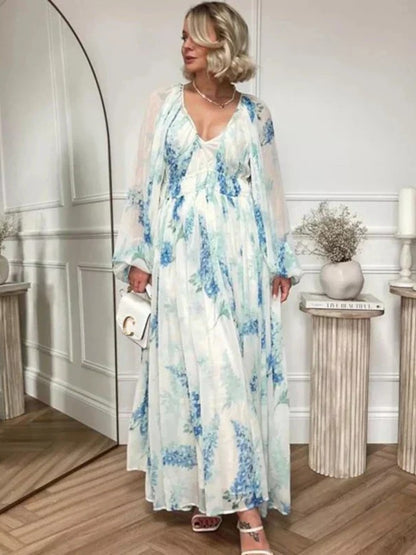 Nora Blue Ocean Maxi Dress