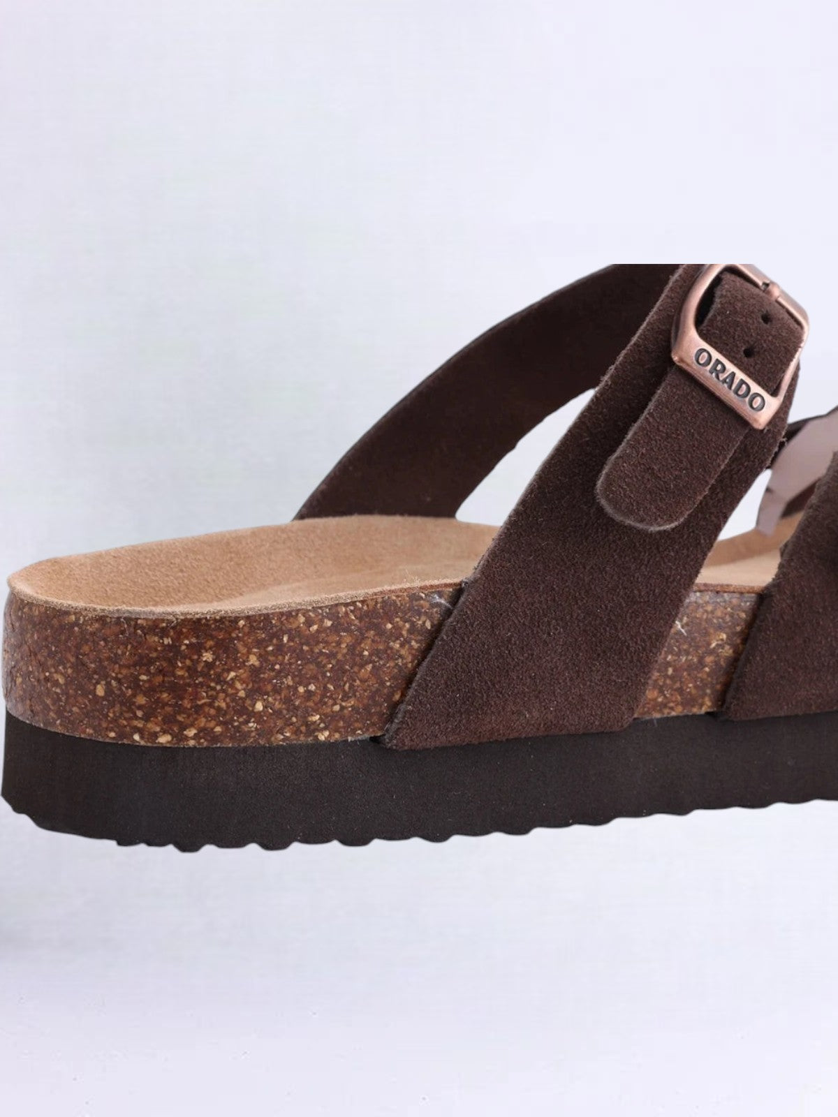 Orado Suede Cork Slide Sandals