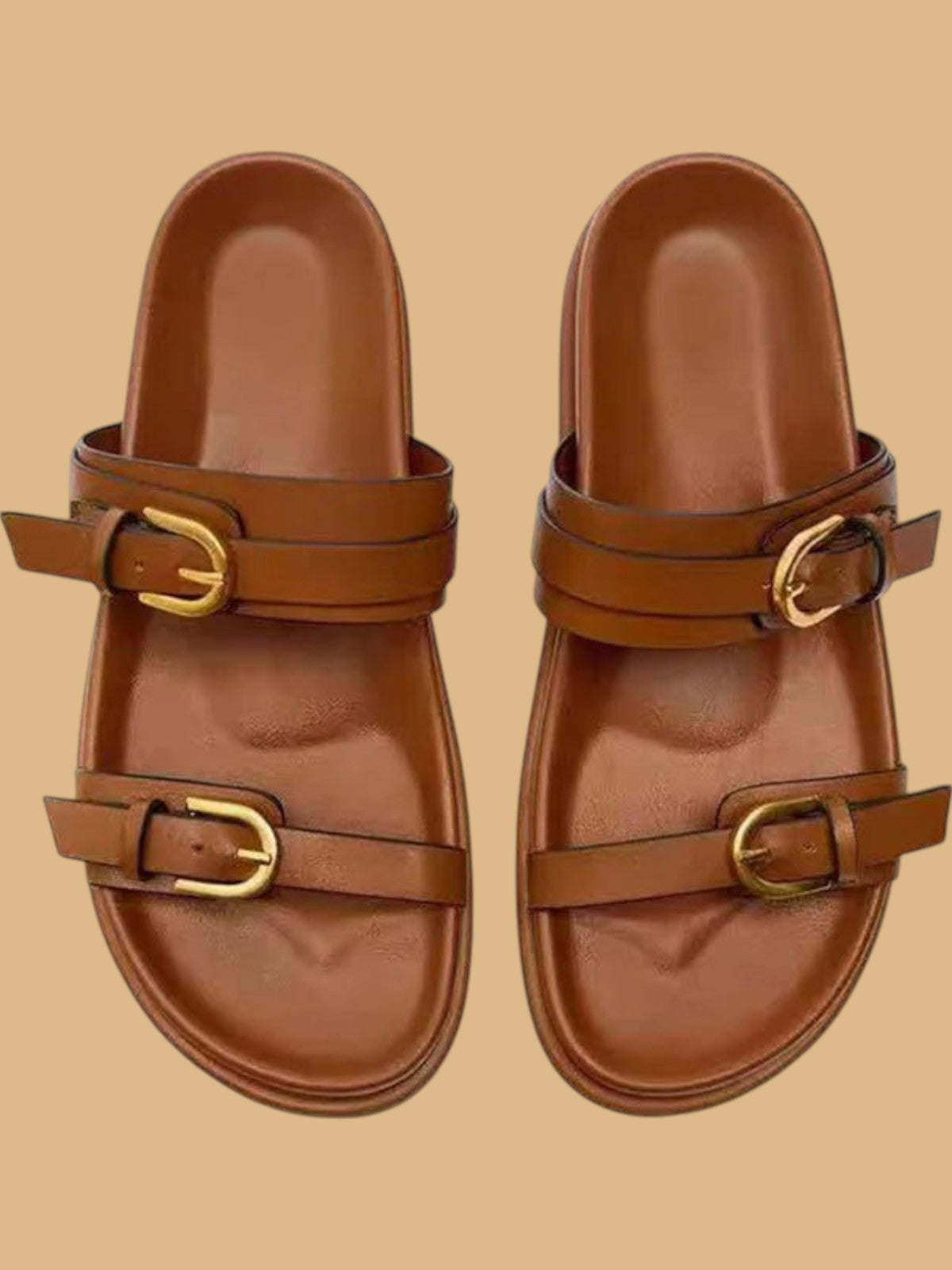 Akaso™ Vegan Leather Strap Sandals