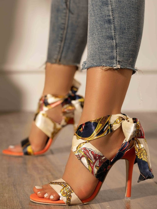Ember™ Printed Lace-Up High Heel Sandals