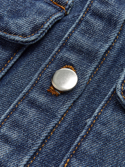 Lira Denim Pocket Turn-Down Collar Vest