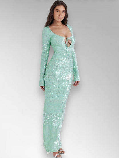 Titama Skyblue Maxi Gown Dress