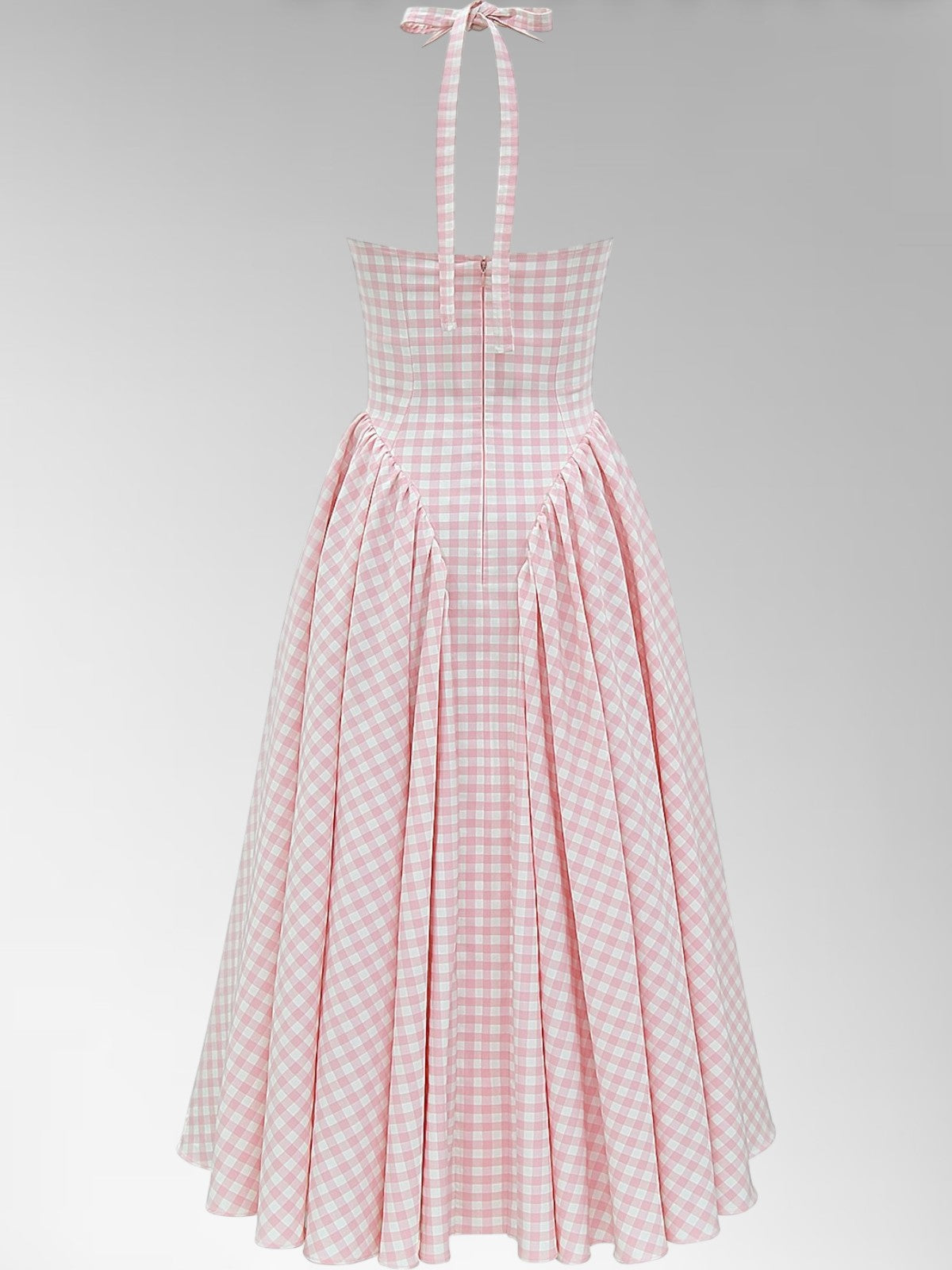 Luna Strawberry Halter Midi Dress