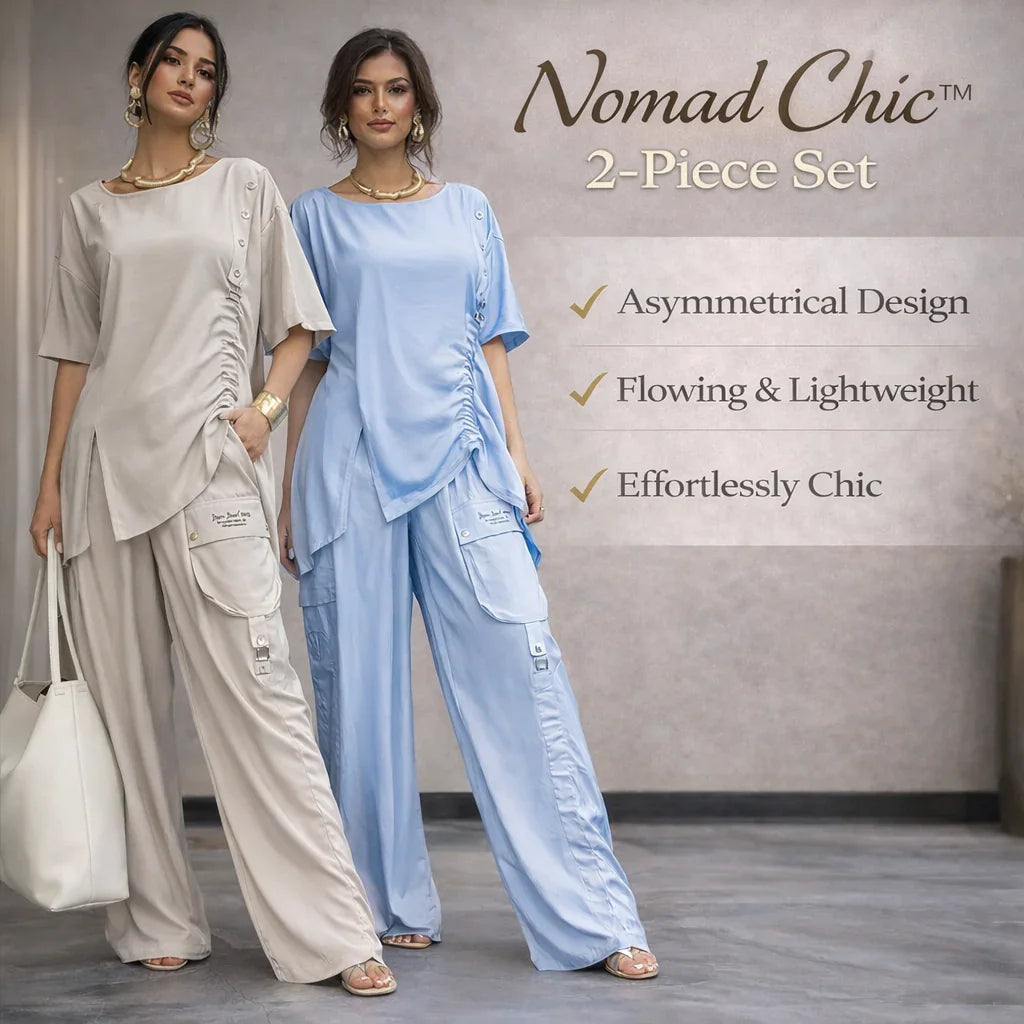 Nomad Chic™ 2-Piece Set with Asymmetrical Design and Flowing Silhouette / Modern Elegance for Your Dynamic Routine!