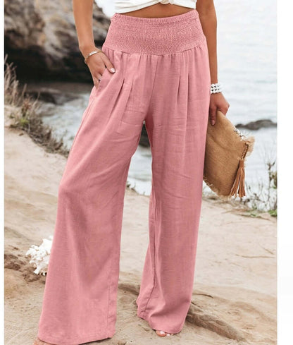 High-waisted trousers