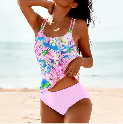 Tamara™ Printed tankini with double strap