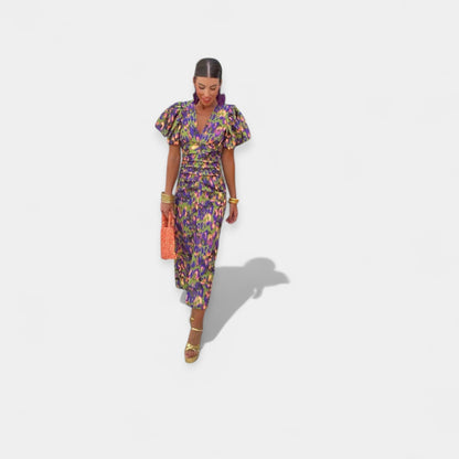 Ruffled Dress with Sleeves