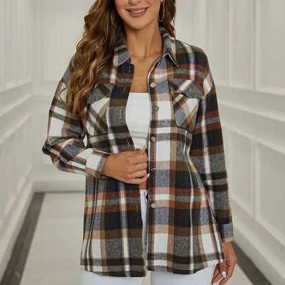 Sam™  Stylish Checkered Button-Up Shirt
