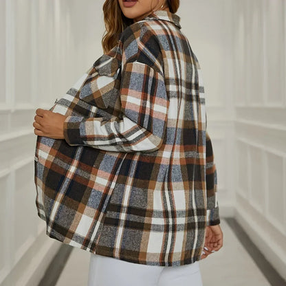 Sam™  Stylish Checkered Button-Up Shirt