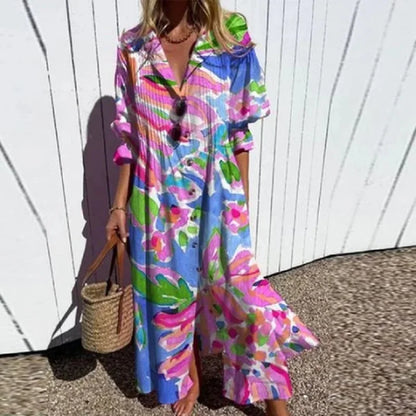 Alyssa™ Boho Puff Sleeve Maxi Dress