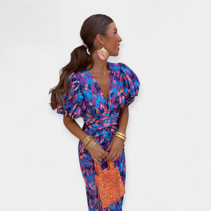 Ruffled Dress with Sleeves