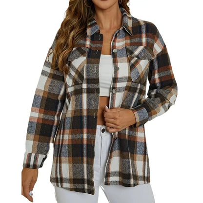 Sam™  Stylish Checkered Button-Up Shirt