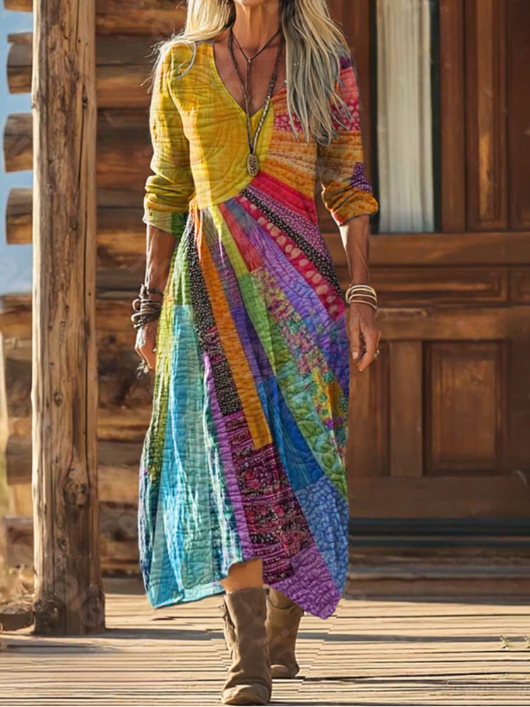 Grace - Bohemian Sun Design Dress