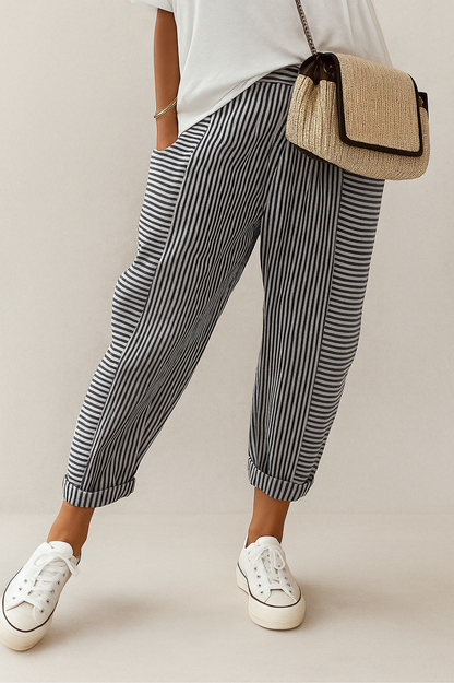 Striped trousers