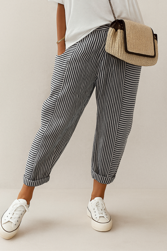 Striped trousers