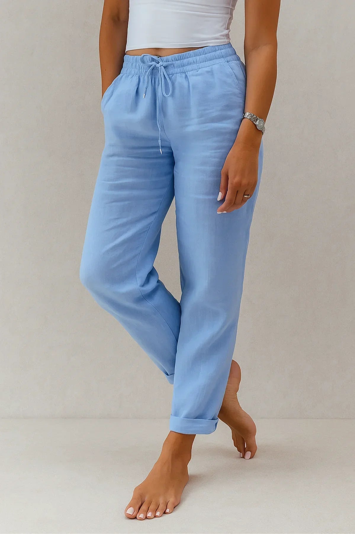 Comfortable linen trousers