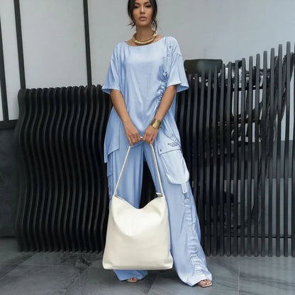 Nomad Chic™ 2-Piece Set with Asymmetrical Design and Flowing Silhouette / Modern Elegance for Your Dynamic Routine!