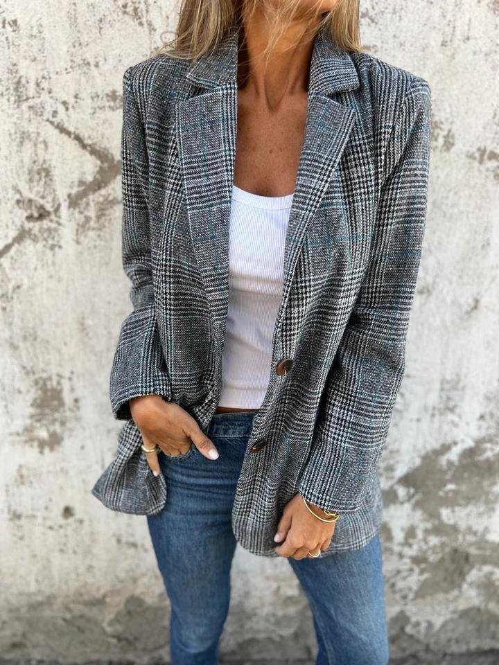 Milly™ Stylish checkered blazer